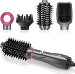 4 in 1 Hair Dryer Brush Set, PARWIN PRO BEAUTY Hot Air Styler with 4 Attachment