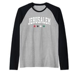 Palestine Jerusalem College Retro Style Novelty Souvenir Raglan Baseball Tee