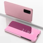 View Window Flip-Fodral till Samsung Galaxy S20 - Rosa Rosa