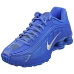 Nike Shox R4 Womens Fashion Trainers in Blue - 4 UK