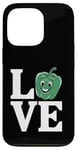 Coque pour iPhone 13 Pro Poivron Love Vert