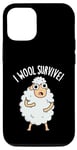 Coque pour iPhone 12/12 Pro I Wool Survive est un jeu de mots amusant en forme de mouton