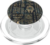 Aesthetic Egyptian Hieroglyphs And Cat Symbols Kindle PopSockets PopGrip for MagSafe