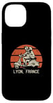 Coque pour iPhone 14 Lyon France Trottinette style vintage