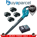 Makita DUB361RF4 18v 36v LXT Cordless Li-Ion Twin Garden Leaf Blower + Batteries