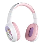 Konix Hello Kitty Casque Audio sans Fil Bluetooth 5.3 PC, Smartphones, tablettes - Microphone - Autonomie 30 h - Câble Jack 3,5 mm - Blanc et Rose