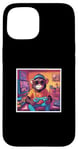 iPhone 15 Fun Kid Monkey Playing Video Games Gamer Art Gift Graphic Case