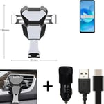 Car holder air vent mount for Oppo A95 5G cell phone mount