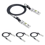 SFP+ DAC Twinax Cable, SFP+ to SFP+ Direct Attach Copper Passive for Cisco SFP-H10GB-CU0.5M, Ubiquiti UniFi, Meraki, Mikrotik, Fortinet, Netgear, D-Link, TP-Link and More,0.5-Meter(1.6ft), 4 Pack