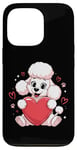 iPhone 13 Pro Cute Poodle Love Heart Valentines Day Poodle Lover Case