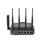 Milesight IoT UR75 5G/4G/LTE Cellular 5 port Gigabit PoE Router with RS232/RS485 and Digital I/O M2M Connectivity