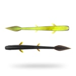 Scout Vertical Baitfish 22cm (2-pack) - Brown Chartreuse UV