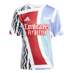 Arsenal Tränings T-Shirt Pre Match - Better Scarlet/Vit/Svart/Turkos Barn - adidas, storlek 128 cm