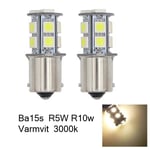 Ba15s r5w r10w 1156 Led lampor 3000K varmvit 2-pack . Varm vit