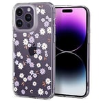 CYRILL by Spigen Cecile Designed for iPhone 14 Pro (2022), Clear iPhone 14 Pro Case Floral Design Cute for Women with Slim Fit Profile - Dream Daisy