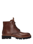 BOSS Leather Lace-Up Boots, Medium Brown