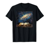 Book Galaxy Star Stars Pattern Print T-Shirt