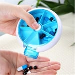 Useful 7 Day Travel Pill Box Medicine Tablet Storage Vitamin Dis Blue One Size