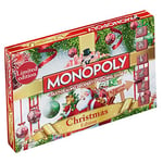 Winning Moves Christmas Monopoly Board Game, Play as Rudolph, Snowman or Santa and trade your way to success, Perfect Christmas decoration by the tree, for ages 8 and up