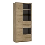 Furniture To Go Tall Wide 1 Door 4 Drawer Bookcase, oak