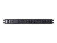 Aten Basic Pdu Pe0210sg - Strømfordelerenhet (Kan Monteres I Rack) - Ac 100-240 V - 3840 Va - Inngang: Iec 60320 C20 - Utgangskontakter: 10 (10 X Iec 60320 C13) - 1U - 3.05 M Kabel