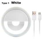 Led Fill Light Selfie Circle Lamp Speedlite White Type 1