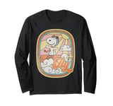 Peanuts Groovy Vibes Snoopy Woodstock Flying Ace Vintage 70s Long Sleeve T-Shirt