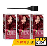 Garnier Color Sensation Teinture Pour Cheveux 6.60 Intense Ruby 3-Pack