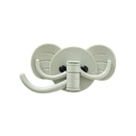 2 grands crochets muraux pivotants en forme d'éléphant, crochets muraux pivotants en forme d'animal collant pour porte-serviettes, salle de bain,