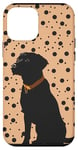 Coque pour iPhone 12 mini Noir minimaliste à pois Labrador Retriever nouveautés