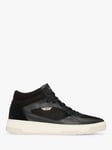 HUGO BOSS Leather Hi-Top Tennis Trainers, Black