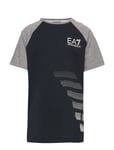 EA7 T-Shirt T-shirts Short-sleeved Blå [Color: NIGHT BLUE ][Sex: Kids ][Sizes: 128,140 ]