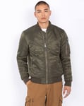 Schott Recycled Nylon MA-1 Bomber Jacket (Army Green, 2XL) 2XL Army Green