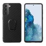 Samsung Galaxy S21 Plus 5G cover med ringholder - Carbon Fiber Texture