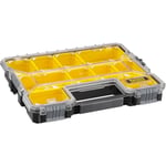 STANLEY FATMAX Organiseur Profondeur 64 mm 1-97-519 - 10 Compartiments Amovibles - Couvercle en Polycarbonate Incassable