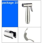 Pommeau de douche à main en acier inoxydable pour lavement anal,autonettoyant,pulvérisateur de bidet,déterminer,lavage des toilettes,PLANdouchette WC,K5 - Type package 10