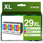 HALLOLUX 29XL Ink Cartridges for Epson 29 XL Strawberry High Yield Replacement Multipack,3-colours,for Expression Home XP-235 XP-255 XP-245 XP-342 XP-352 XP-355 XP-442 XP-335 XP-255 XP-332(9-Pack)