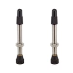 Slime Tubeless Valve Set Presta for Bike Wheels 44mm Brass Replacement Valves