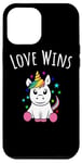 Coque pour iPhone 12 Pro Max Mois de la fierté LGBTQ Gay et Lesbian Unicorn Love Wins