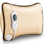 sinnlein Coussin Chauffante avec Rembourrage 100W | Coussin Thermique Electrique | Contre le Mal de Dos, Epaule et Nuque |3 Niveaux de Température et Arrêt Automatique (Beige)