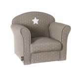 Fauteuil classique pour enfant Taupe, l 50 x p 39 x h 44 cm Pegane