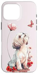 Coque pour iPhone 16 Pro Max Shih Tzu Papillon Chiens Mignons Shih Tzu