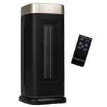 Russell Hobbs 14 Inch Space Portable Heater, 2000W Oscillating Ceramic Electric Heater Black & Gold, Low Energy Digital Display, 5-Modes, 24hr Auto Timer, Overheat Protection, RHCTH2002G