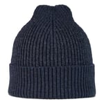 Buff Merino Wool Bonnets Homme Femme Adulte, Laine Mérinos, Randonnée, Outdoor, Durable, Légère, Épaisse, Réfléchissant, Bleu Foncé, Taille Unique