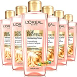 6x Loreal Age Perfect Vitamin C Anti Fatigue Refreshing Smoothing Toner 200ml