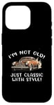 Coque pour iPhone 16 Pro Graphisme cadeau de voiture vintage I'm Not Old I'm Classic with Style