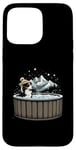 iPhone 15 Pro Max Cool Border Collie in Hot Tub Case