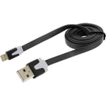 Cable pour IPHONE 11 Pro Noodle Chargeur Lighting Usb APPLE 1m - NOIR