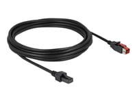 Delock - Usb-Kabel Med Egen Strömförsörjning - Usb Pluspower (24 V) (Hane) Till 4-Stifts Mini-Din (Hane) - 24 V - 5 M - Svart