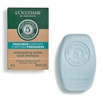 L'OCCITANE - Shampoing Solide Fraîcheur Purifiante, Aromachologie - pour des Cheveux plus Résistants - 5 Huiles Essentielles - Fabrication Française, Étui Papier 100% Recyclable - 60 g